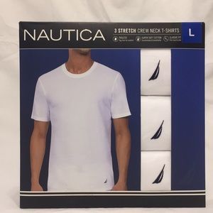 3 Nautica stretch Crew Neck T-Shirts Men’s Large